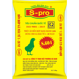 S604 - Hỗn hợp cho gà màu từ 01 ngày tuổi - 28 ngày tuổi