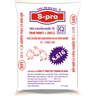 S616 - Hỗn hợp cho gà trắng từ 01 ngày tuổi - 14 ngày tuổi