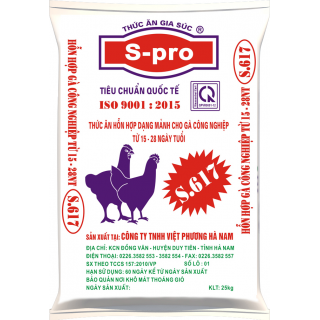 S617 - Hỗn hợp cho gà trắng từ 15 ngày tuổi - 28 ngày tuổi