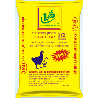 VP04 -Hỗn hợp cho gà thịt dạng viên từ 43 ngày tuổi - xuất bán 