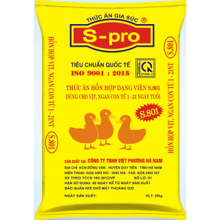 S.801 - Hỗn hợp cho vịt con từ 01NT - 21NT